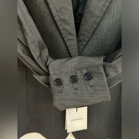 Costume National NWT Women's Sophisticated Charcoal Blazer  minimalist neutral - Picture 3 of 11